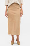 Suede Midi Skirt  Sandstone  hi-res