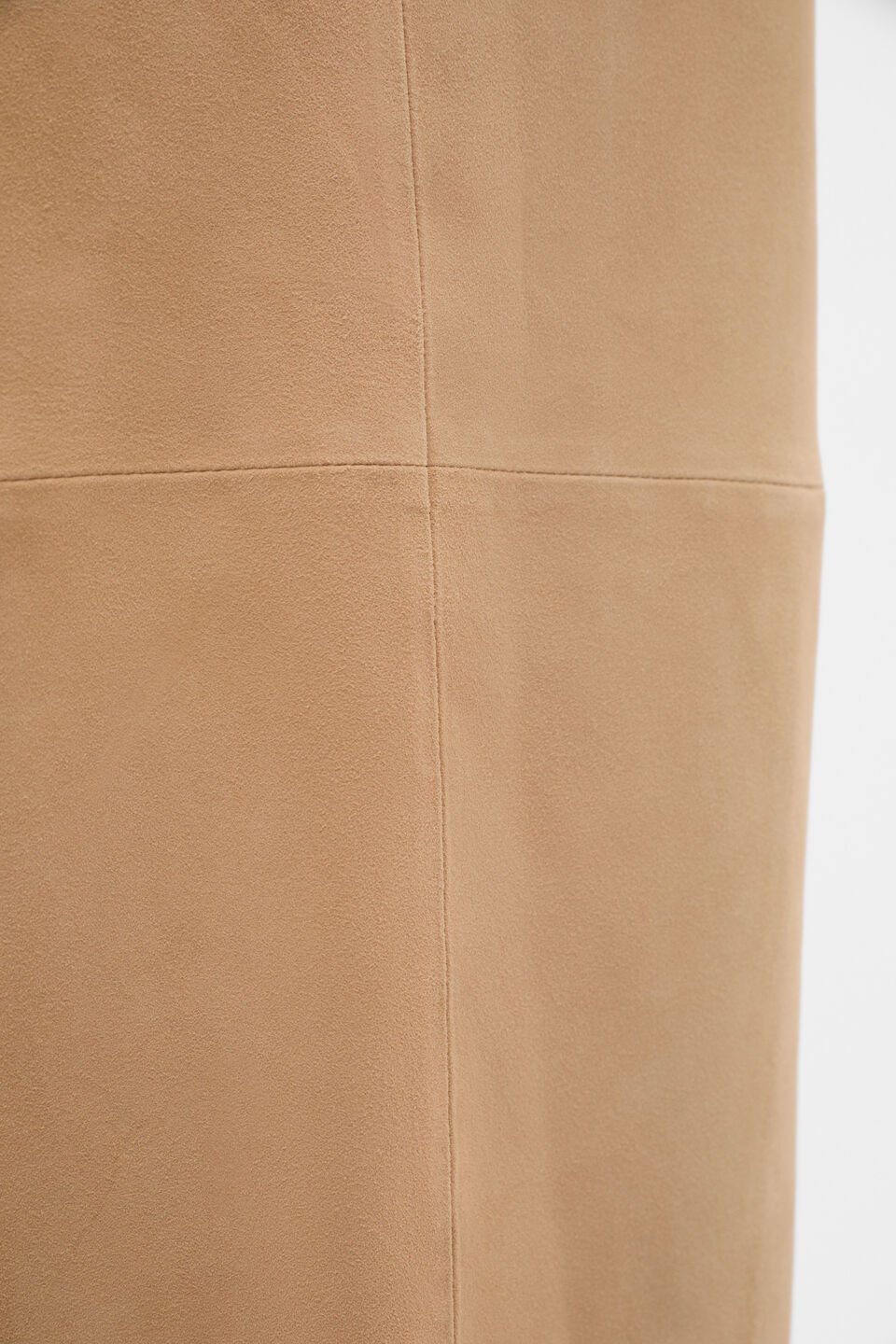 Suede Midi Skirt  Sandstone