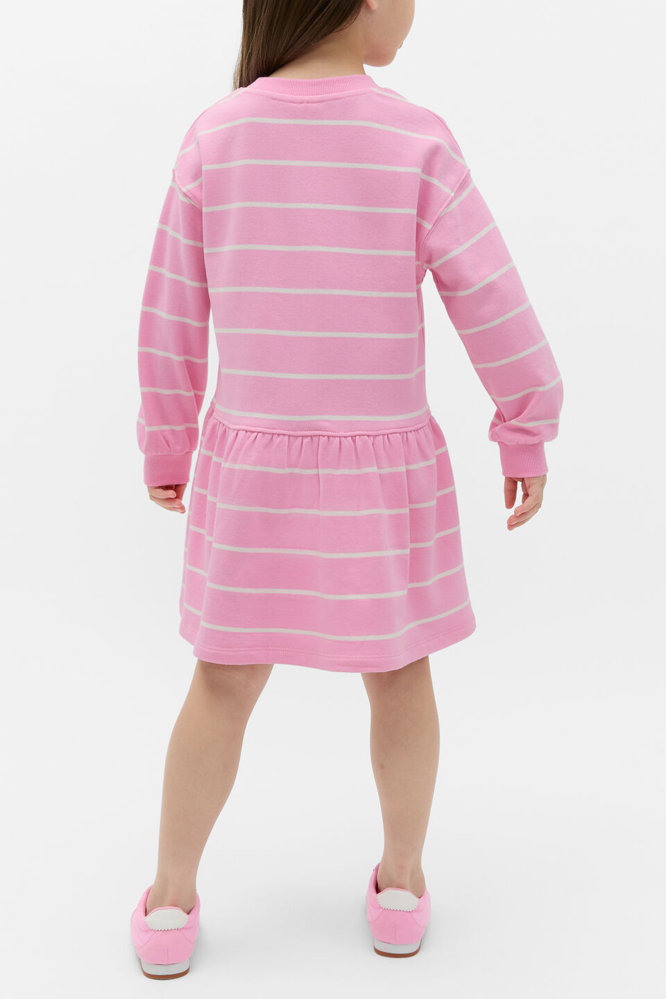 Logo Stripe Dress  Candy Pink