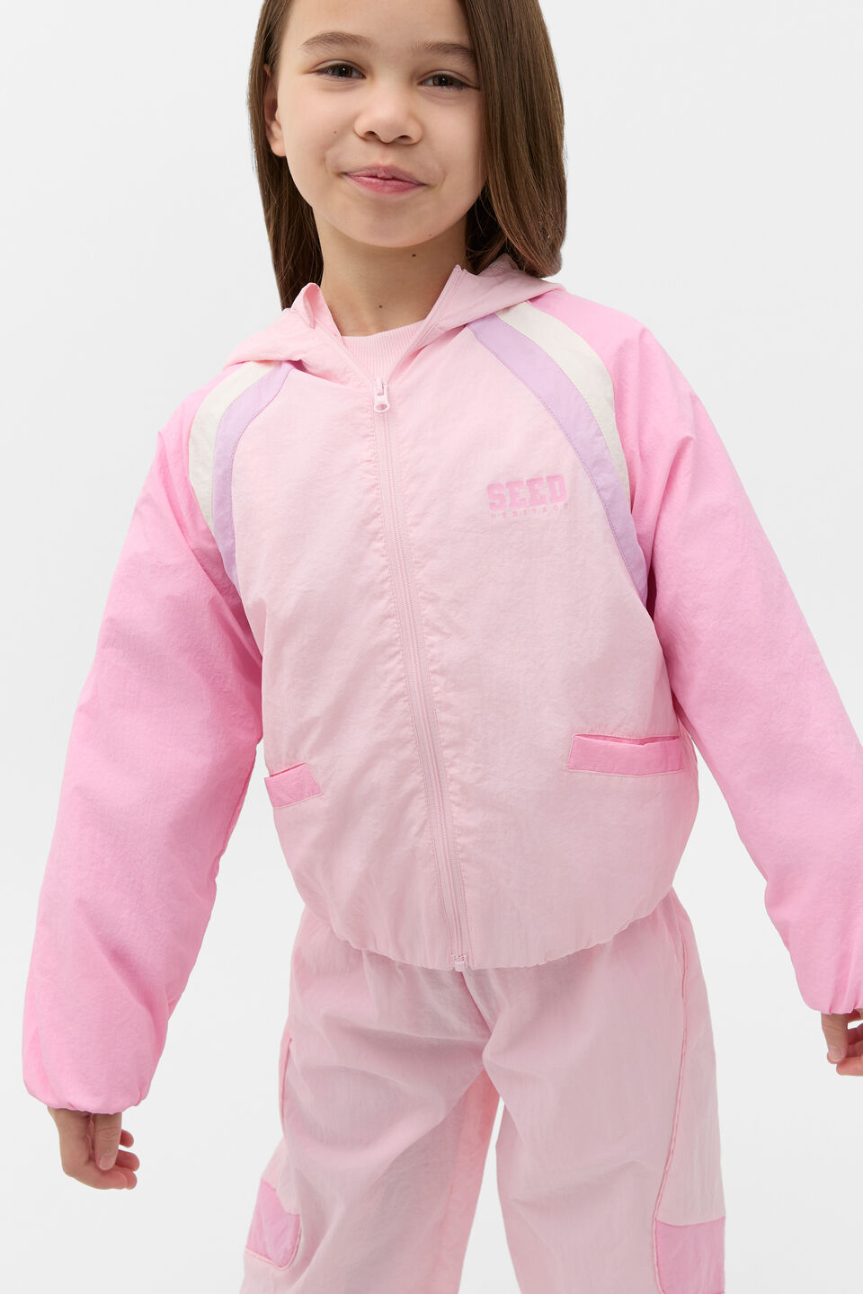 Spliced Logo Spray Jacket  Multi