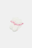 Baby Heart Frill Sock  Vanilla  hi-res