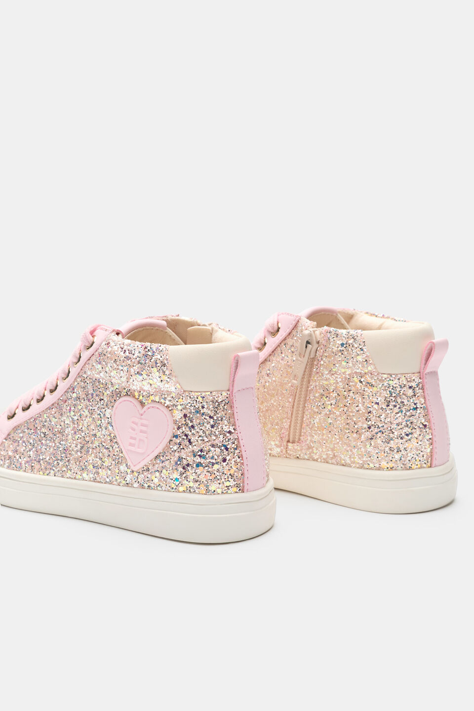 Glitter Heart High Top  Pink Lemonade Multi