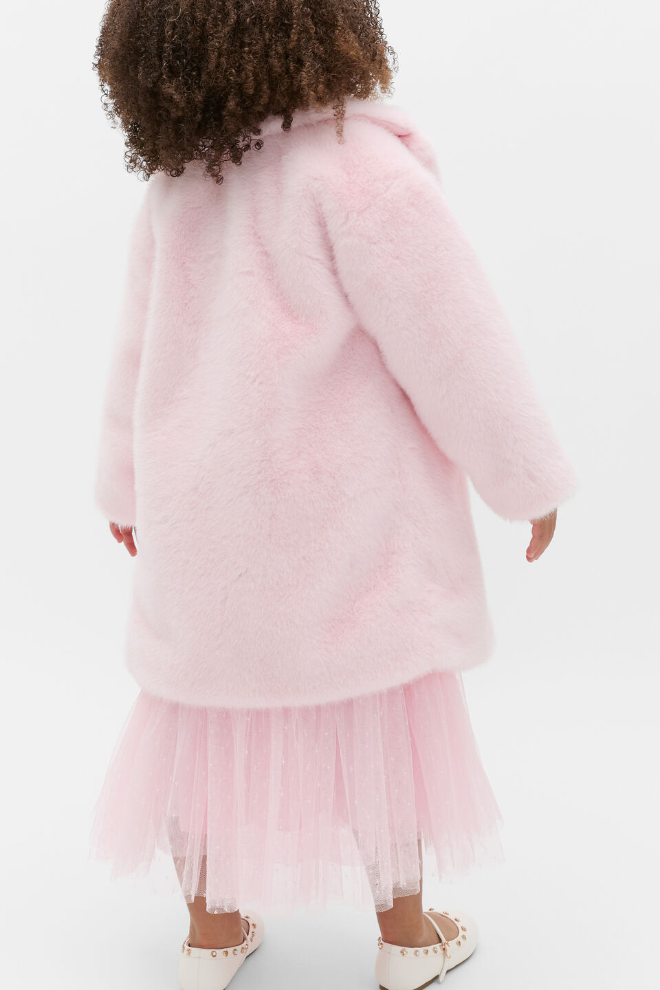 Faux Fur Coat  Pink Lemonade