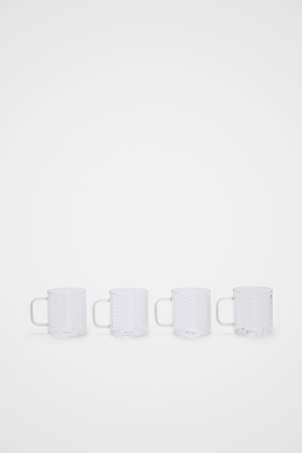 Aurora Glass Mug Set of 4  White