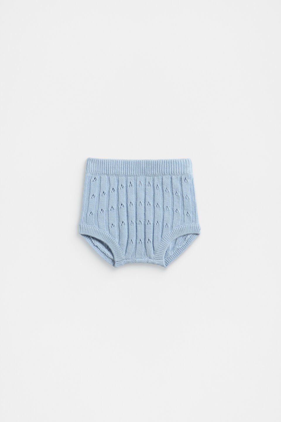 Pointelle Knit Bloomer  Pale Blue