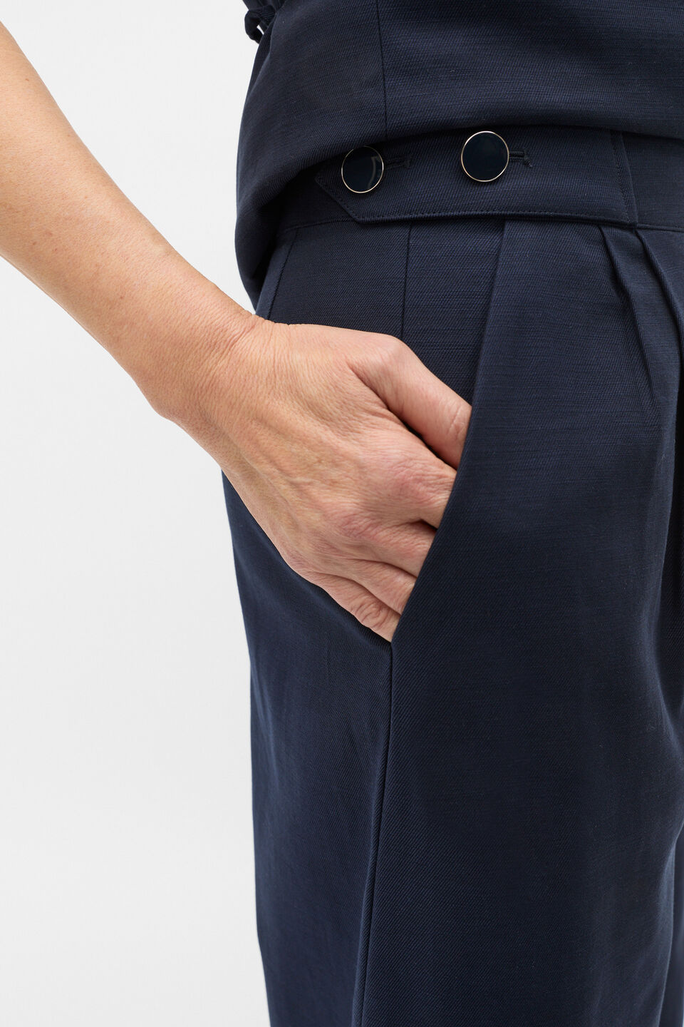 Tailored Drapey Pant  Twilight Blue