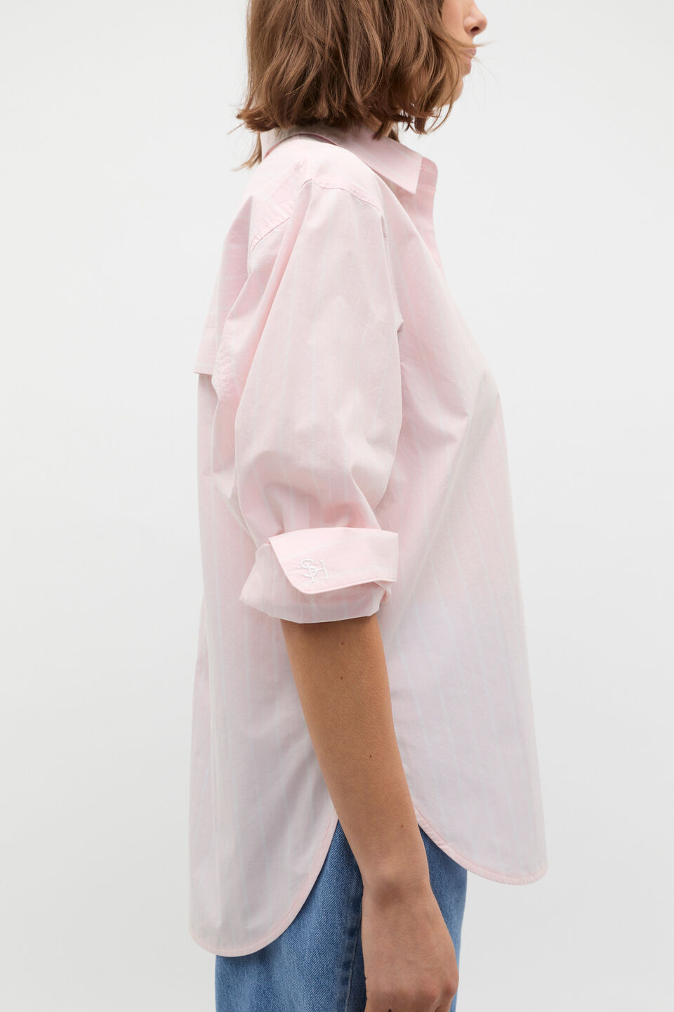 Poplin Oversized Shirt  Primrose Stripe