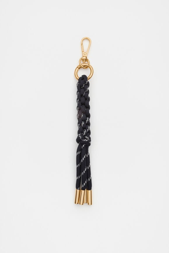Woven Cord Keyring  Twilight Blue  hi-res