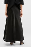 Satin Midi Skirt  Black  hi-res