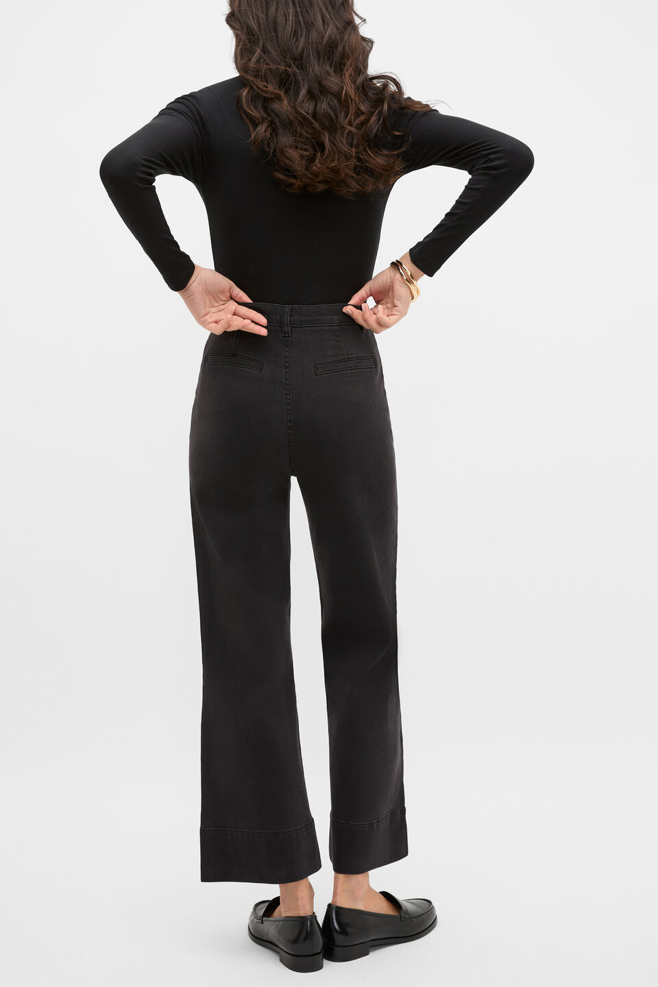 Core Wide Leg Pocket Jean  Charcoal Wash