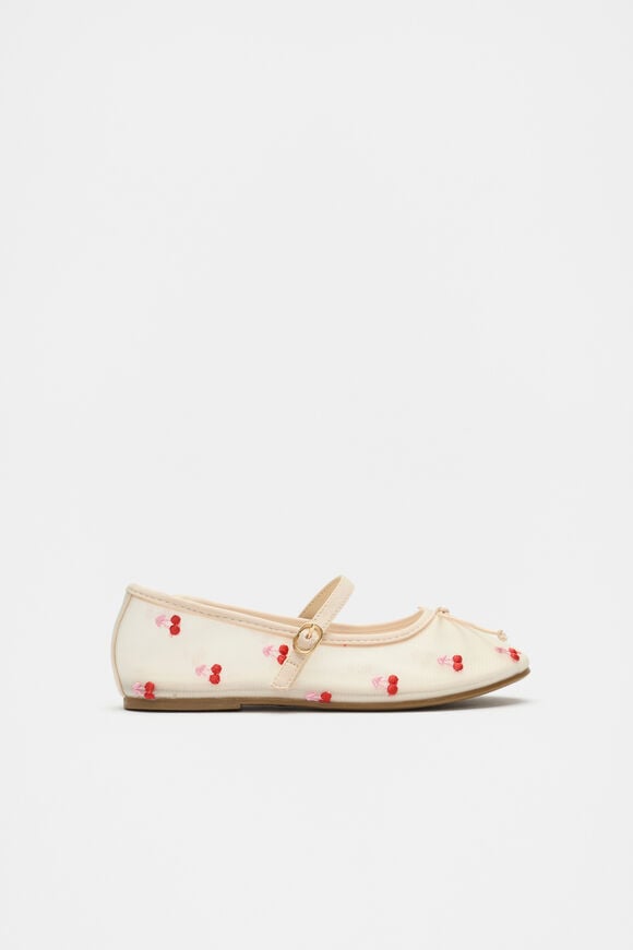 Embroidered Cherry Ballet  Canvas  hi-res