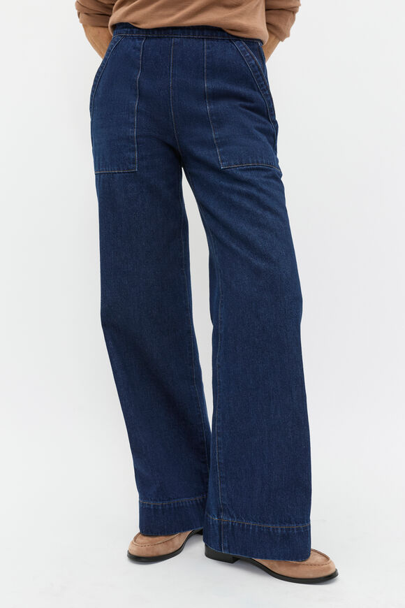 Denim Side Zip Jean  Twilight Blue Wash  hi-res