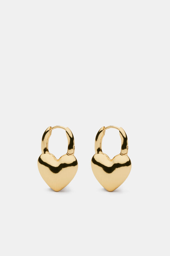 Amour Heart Earring  Gold  hi-res