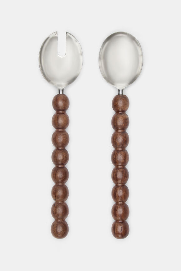 Shai Salad Servers  Silver  hi-res