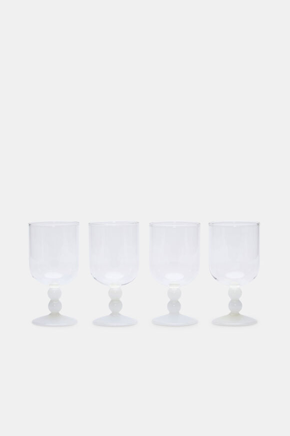 Aurora Wine Glass Set of 4  White  hi-res