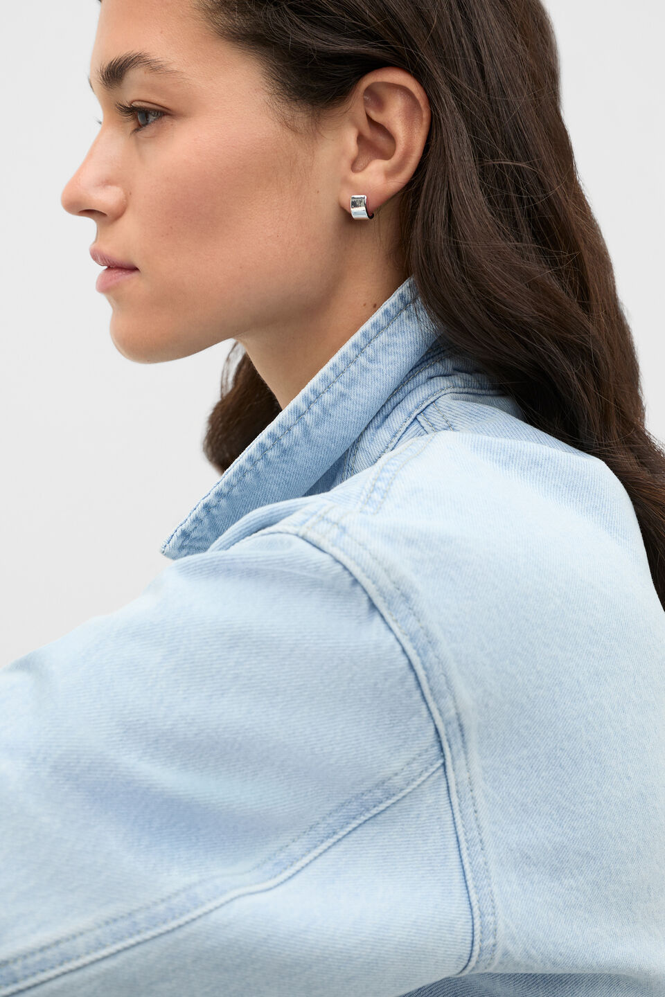 Mini Rectangle Stud  Silver