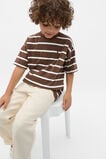 Stripe Logo Tee  Cacao  hi-res