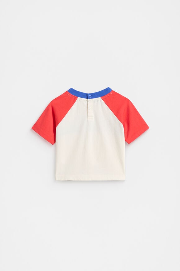 Colourblock Logo Tee  Strawberry Red  hi-res