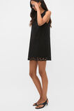Motif Embroidered Mini Dress  Black  hi-res
