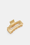 Rectangle Metal Hair Claw  Gold  hi-res