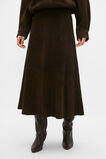Suede Midi A Line Skirt  Coffee Bean  hi-res