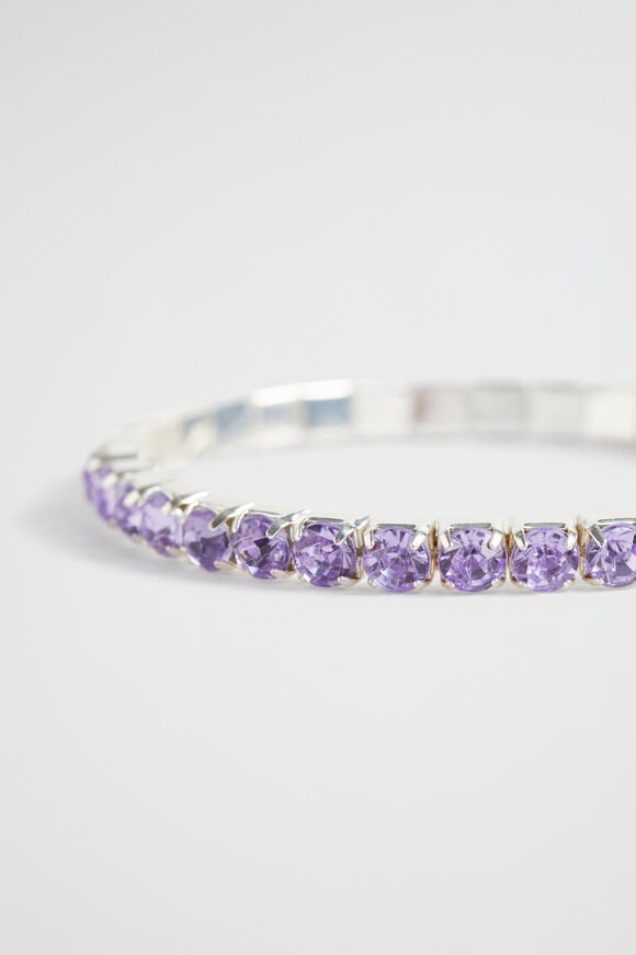Diamante Stretch Bracelet  Orchid  hi-res