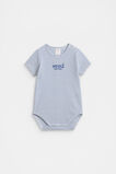 Core Rib Logo Bodysuit  Navy Stripe  hi-res