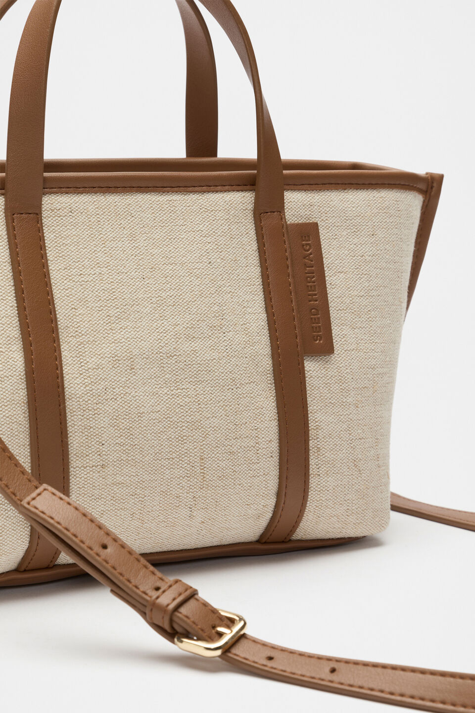 Trim Detail Mini Tote  Deep Tan