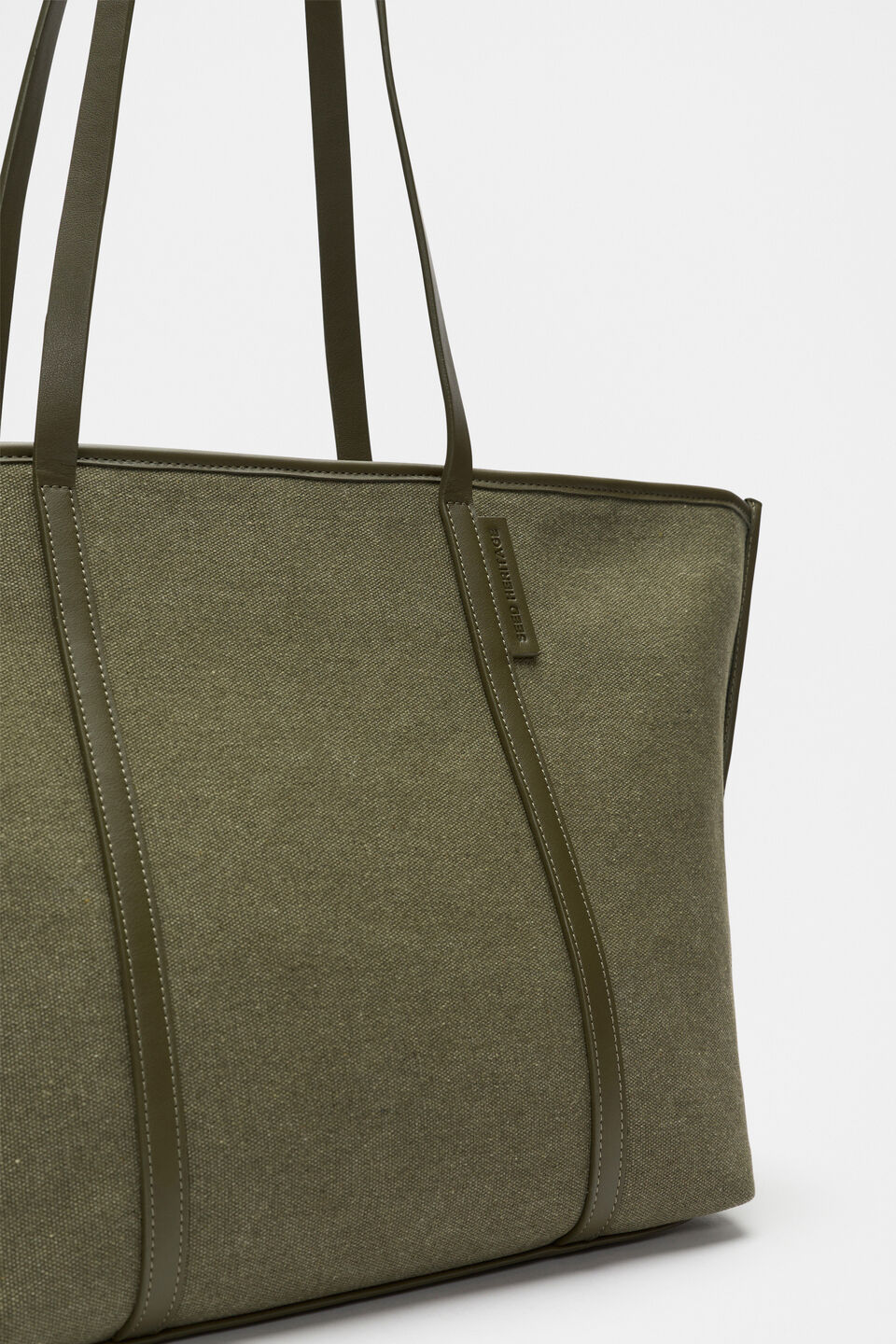 Trim Detail Tote  Olive Leaf