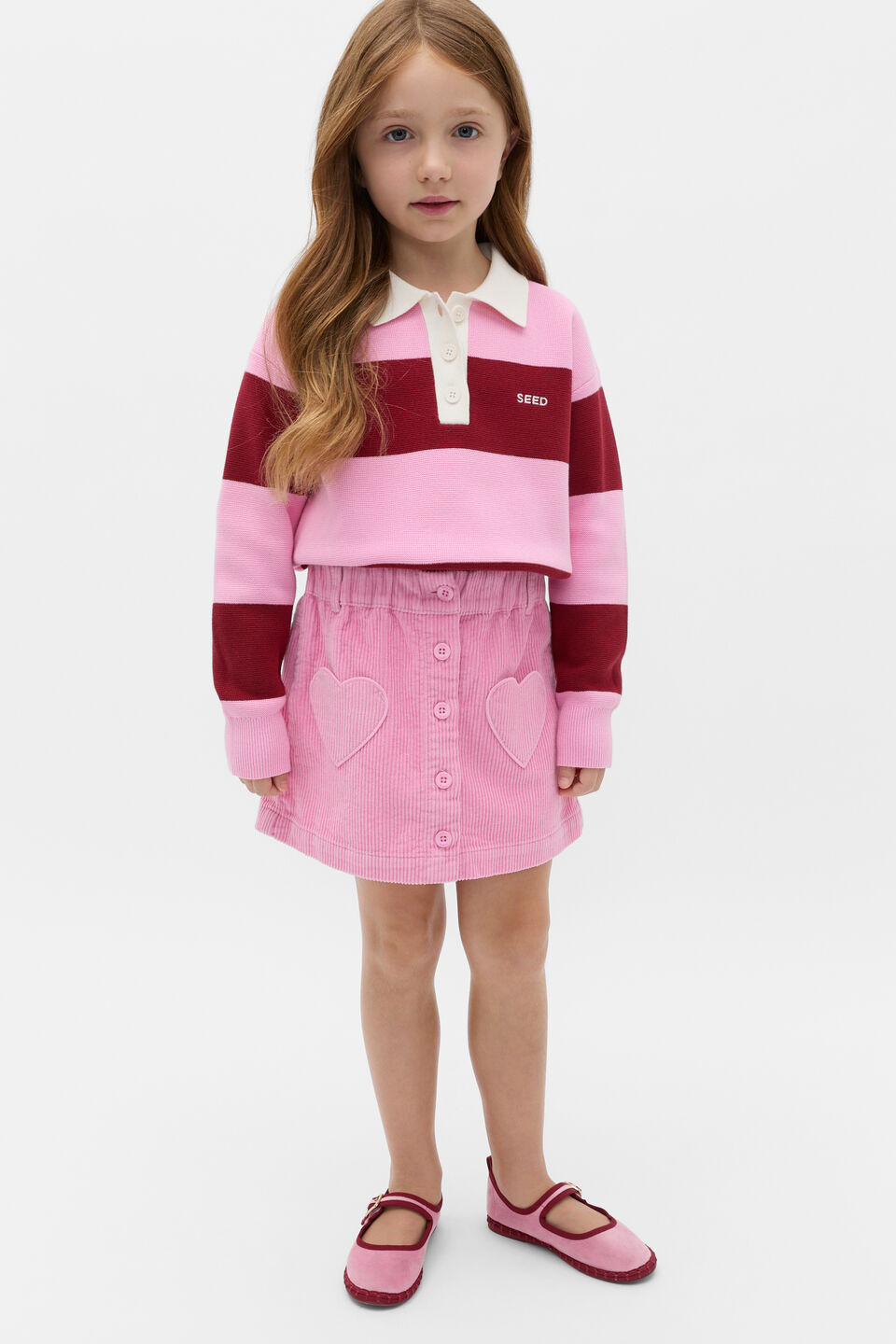 Heart Pocket Skirt  Candy Pink