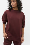 Longline Crew Neck Sweat  Merlot  hi-res