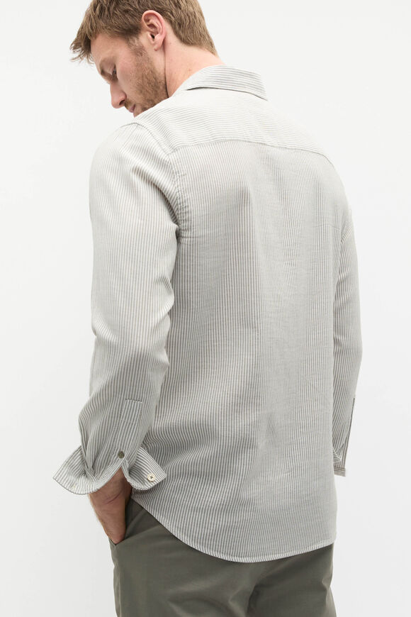 Texture Stripe Shirt  Vintage Khaki  hi-res