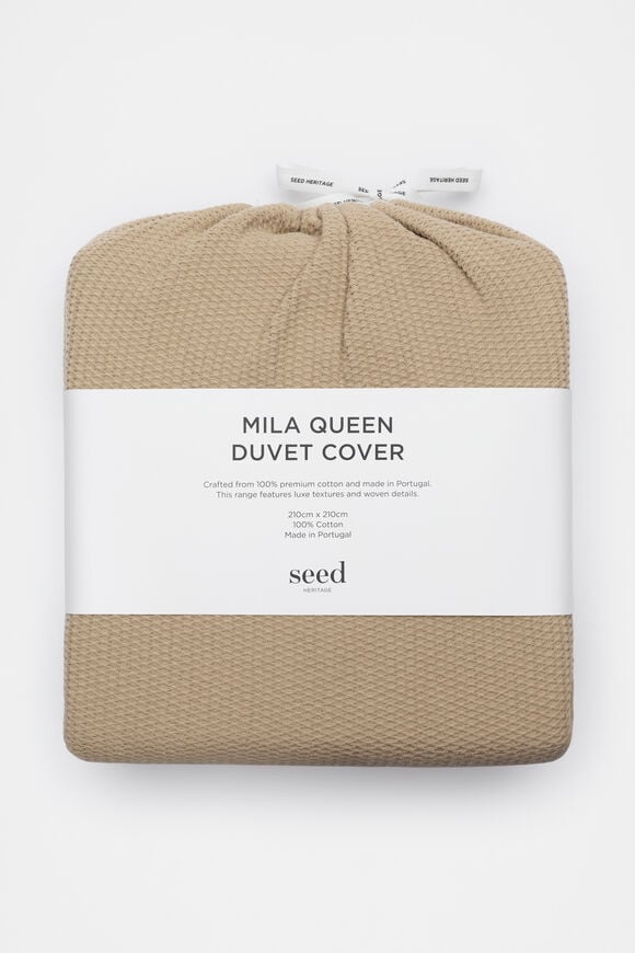 Mila Queen Duvet Cover  Rye  hi-res