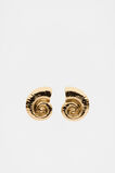 Spiral Shell Oversized Stud  Gold  hi-res
