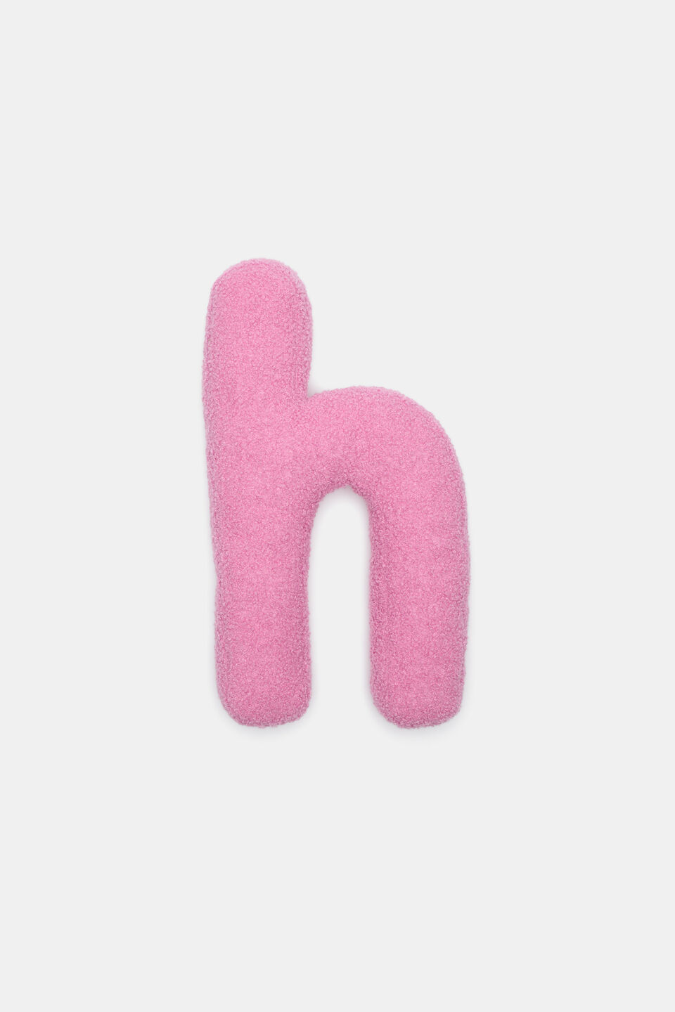 Pink Boucle Initial Cushion  H