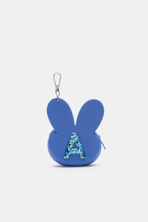 Bunny Silicone Initial Keyring  A  hi-res