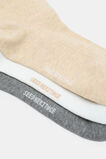 3 Pack Quarter Crew Socks  Sandstone Multi  hi-res