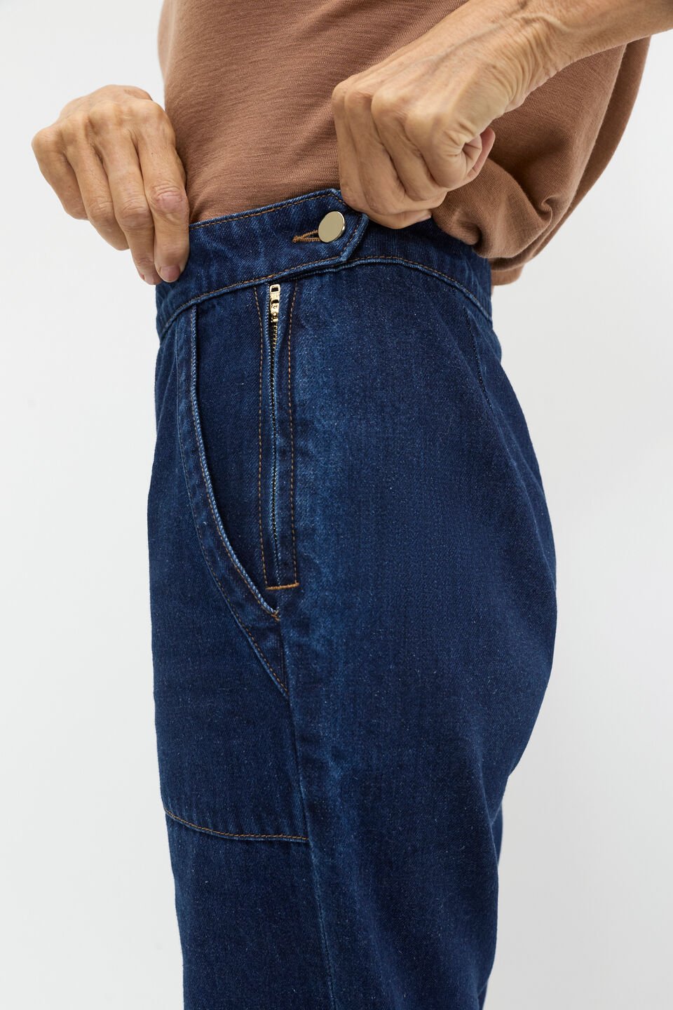 Denim Side Zip Jean  Twilight Blue Wash