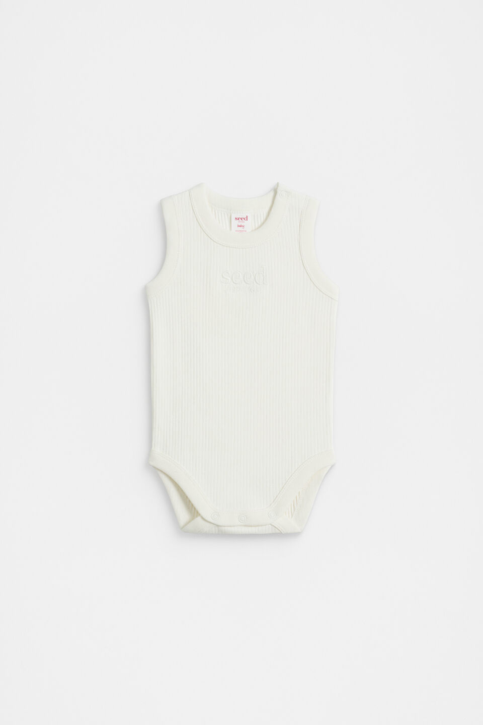 Logo Tank Bodysuit  Classic Cream