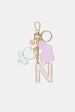 Bunny Initial Keyring  N  hi-res