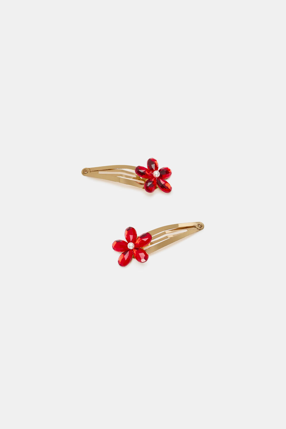 Flower Gem Snaps  Chilli Red