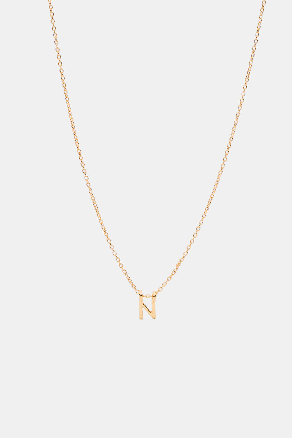 Gold Alphabet Necklace  N