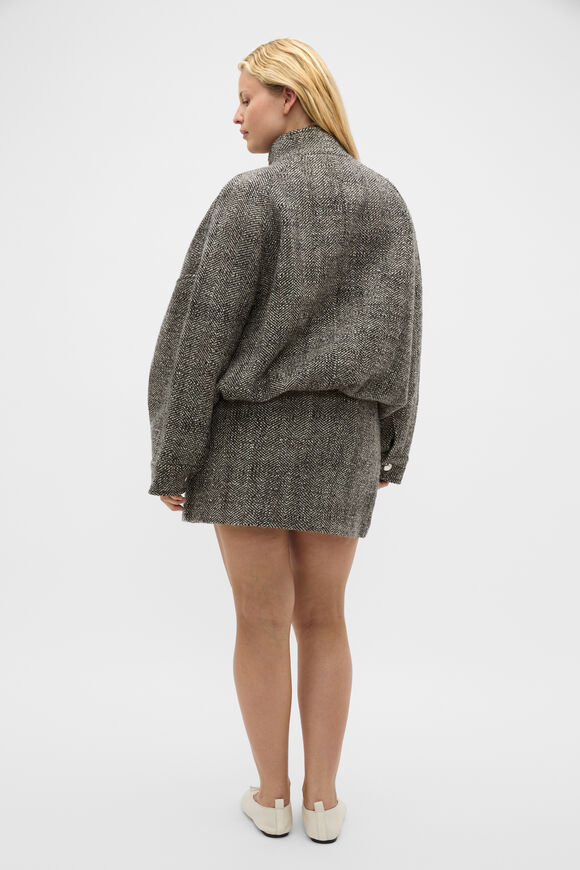 Textured Mini Skirt  Pale Slate Crossdye  hi-res