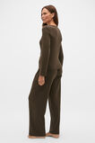 Pointelle Top and Pant PJ Set  Coffee Bean Marle  hi-res