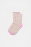 Bunny Embroidery Sock  Oat Marle  hi-res