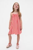 Stripe Logo Dress  Strawberry Red  hi-res