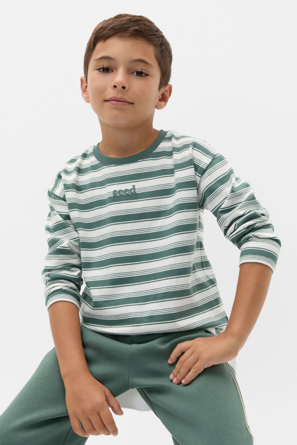 Core Stripe Rugby  Forest