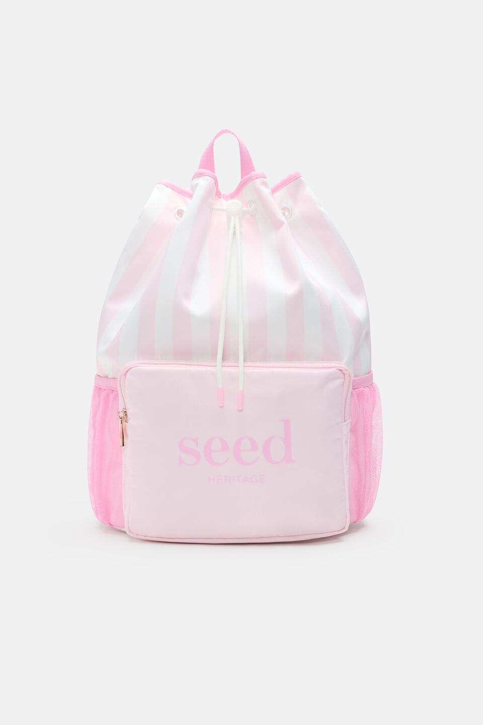 Swim Backpack  Pink Lemonade Stripe