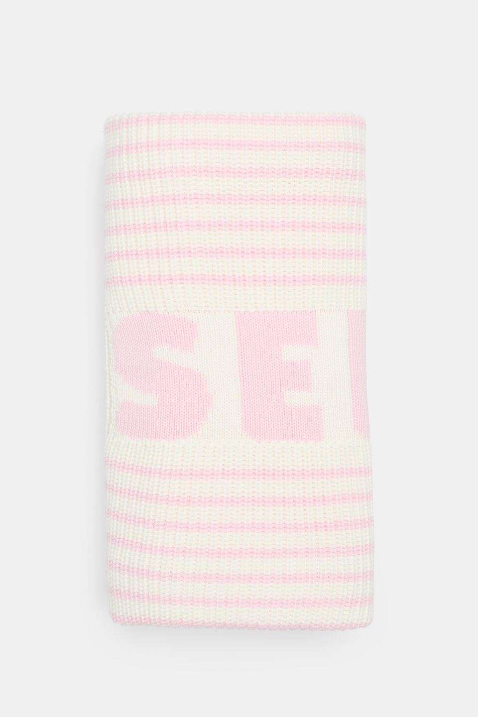 Logo Stripe Knit Blanket  Posie Stripe