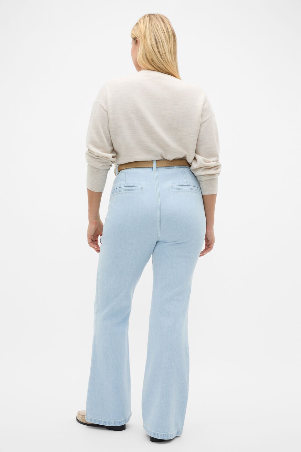 Kick Flare Jean  Ice Blue Denim